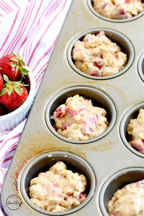 strawberry-muffins-whole-grain-refined-sugar-free image