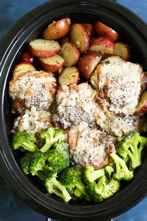 slow-cooker-creamy-garlic-chicken-and-veggies image