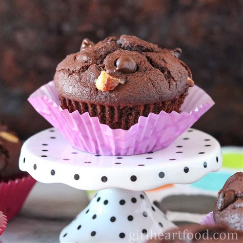 triple-chocolate-muffins-girl-heart-food image