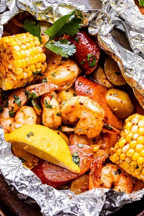 grilled-shrimp-boil-in-foil-packets-easy-shrimp image