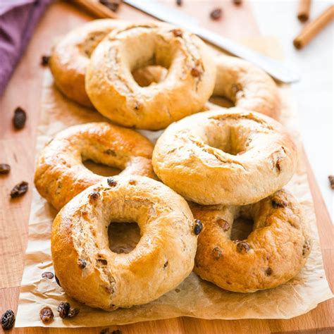 easy-homemade-cinnamon-raisin-bagels-the-busy-baker image