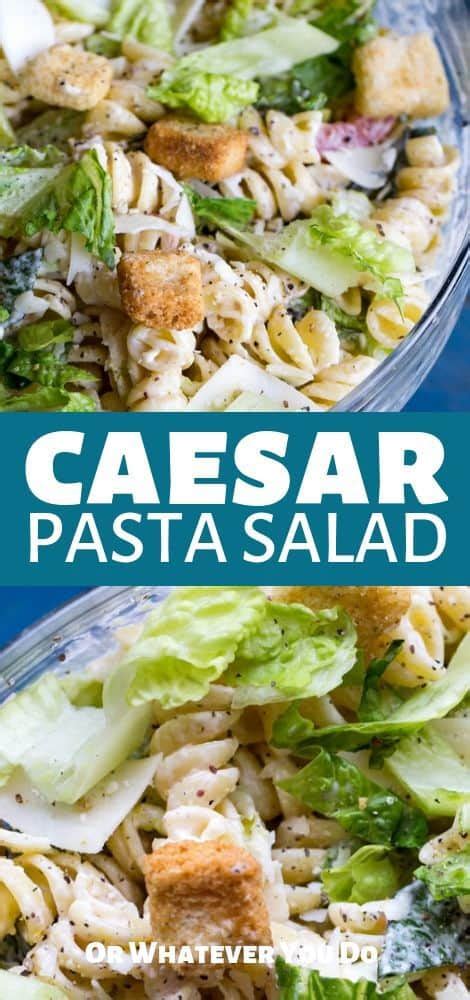 grilled-caesar-pasta-salad-homemade-barbecue-side-dish image