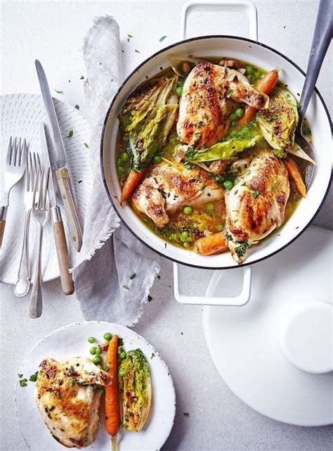 garlic-buttered-chicken-with-braised-lettuce image