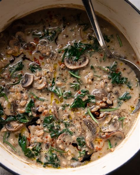 creamy-vegan-mushroom-stew-with-farro-kale-the image