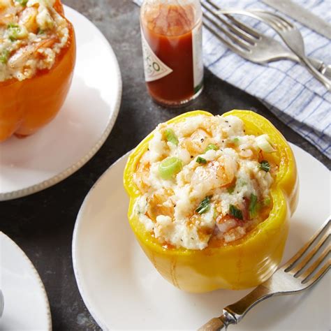 shrimp-grits-stuffed-peppers-eatingwell image