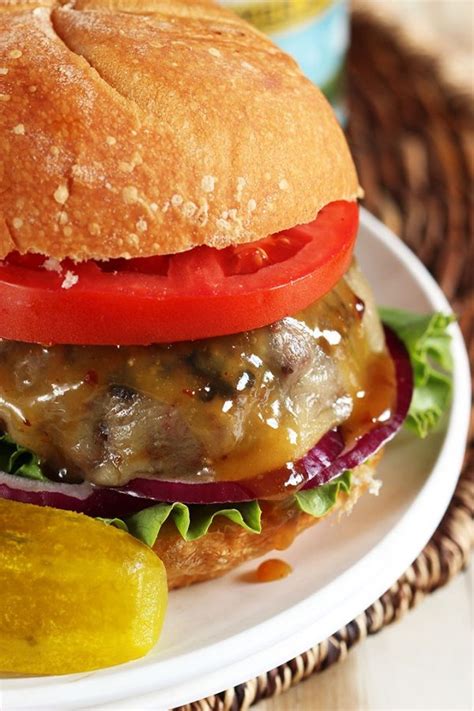 maple-bourbon-burger-with-bacon-mustard-sauce image
