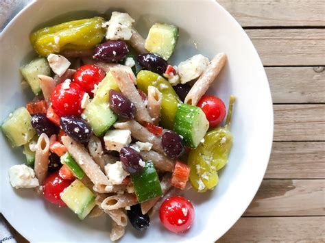 loaded-vegetable-greek-pasta-salad-with-feta-cheese image