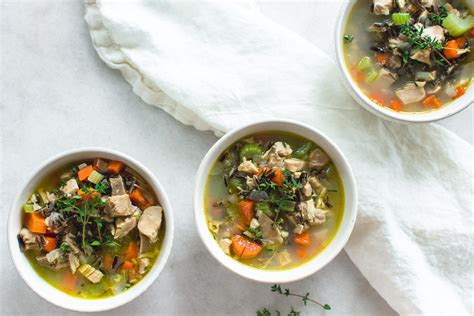 turkey-and-wild-rice-soup-recipe-with-thyme image