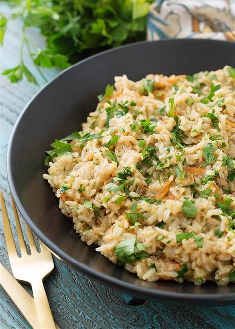 instant-pot-brown-rice-pilaf-simply-happy-foodie image