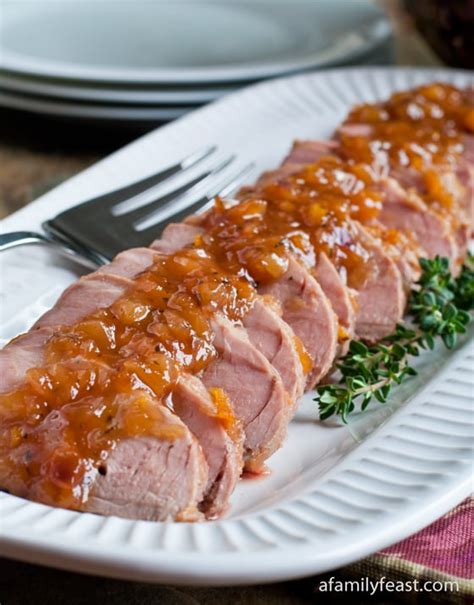 sweet-and-sour-glazed-pork-tenderloin-a-family-feast image