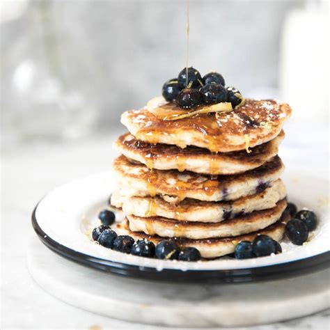 lemon-blueberry-quinoa-pancakes-ambitious-kitchen image