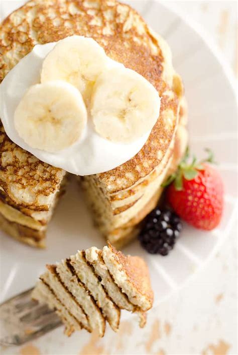 light-fluffy-banana-protein-pancakes-low-carb image