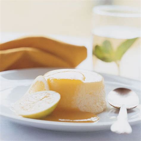 lemon-pudding-cakes-with-apricot-sauce-recipe-gary image