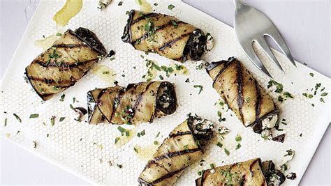 grilled-eggplant-rolls-with-feta-and-olives-finecooking image