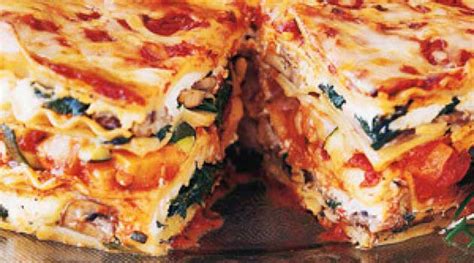 mile-high-veggie-lasagna-pie-recipe-flavorite image