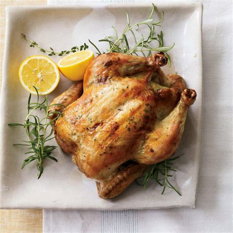 herb-and-lemon-roasted-chicken-recipe-food-wine image