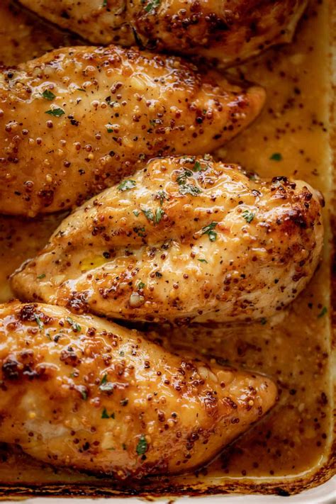 baked-chicken-breasts-with-honey-mustard-sauce-cafe image