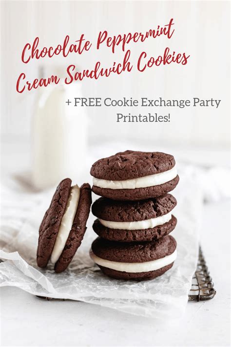 chocolate-peppermint-cream-sandwich-cookies-baked image