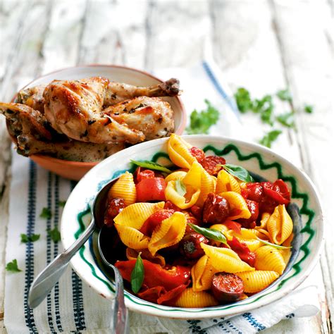 chorizo-and-pasta-salad-dinner-recipes-woman-home image