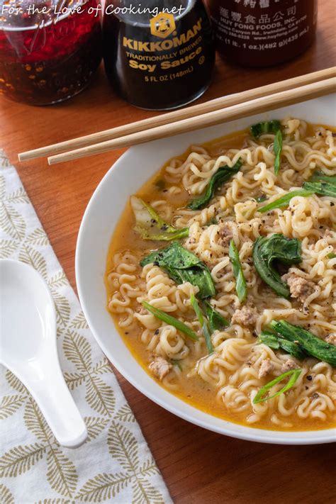 spicy-pork-ramen-with-bok-choy-ginger-for-the-love image