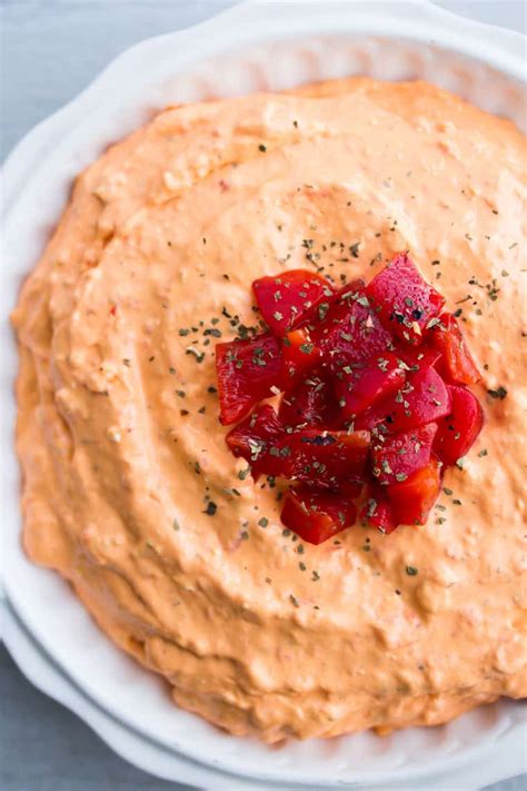 5-minute-roasted-red-pepper-spread-delicious-little image