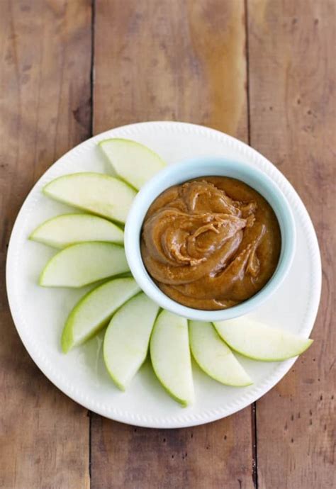 creamy-almond-butter-dip-with-apples-the-pretty-bee image