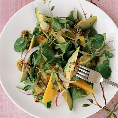 watercress-and-mango-salad-with-ginger-dressing image