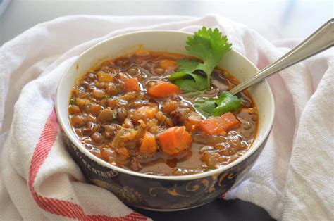 moroccan-lentil-stew-recipe-with-raisins-by-archanas image