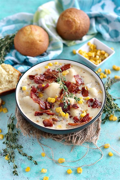 slow-cooker-corn-chowder-with-bacon-video image