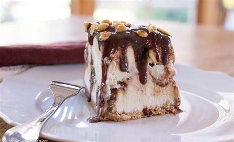 vanilla-bean-ice-cream-cake-with-chocolate-fudge image
