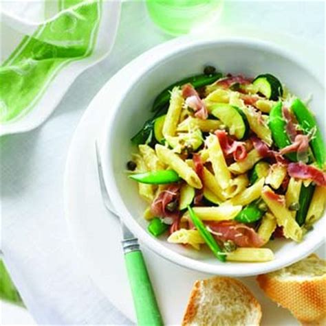 pasta-with-prosciutto-and-sugar-snap-peas image