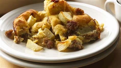 sausage-and-apple-breakfast-bread-pudding image