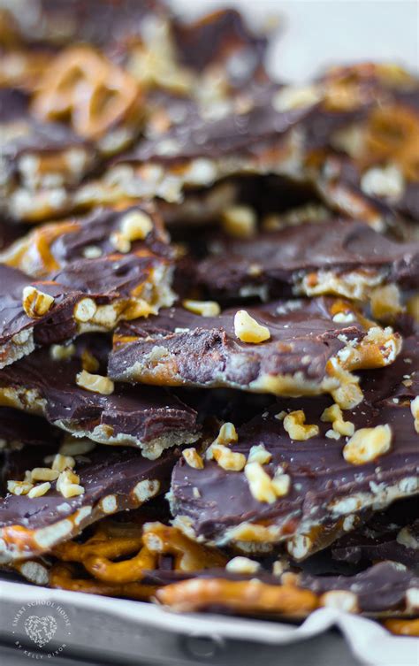 chocolate-toffee-pretzel-bark-topped-with-walnuts image