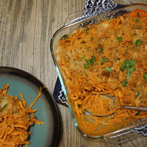 how-to-make-the-best-baked-creamy-spaghetti image
