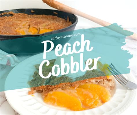 old-fashioned-peach-cobbler-in-a-cast-iron-skillet image