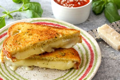 garlic-bread-grilled-cheese-sandwich-recipe-the-spruce image