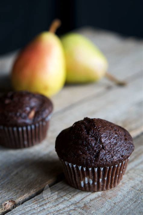 juicy-chocolate-pear-muffins-blueberry-vegan image