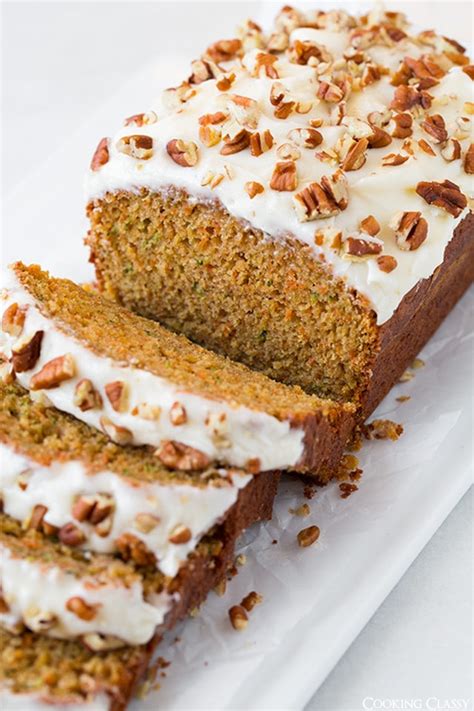zucchini-carrot-bread-with-cream-cheese-frosting-cooking image