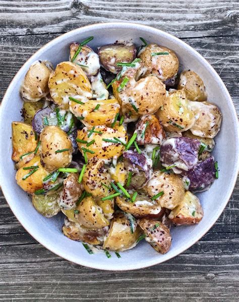 creamy-garlic-roasted-potato-salad-the-dish-on image