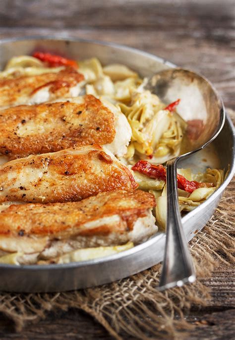chicken-with-artichokes-and-sun-dried-tomatoes image
