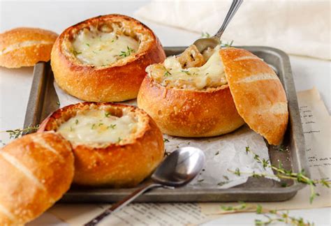 french-onion-soup-in-sourdough-buns-cobs-bread image