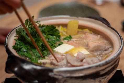 miso-butter-hot-pot-with-salmon-and-pork-happy image