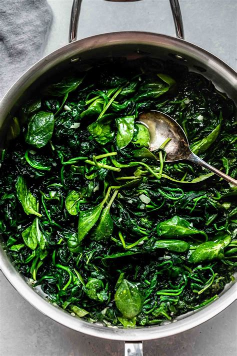 easy-sauteed-spinach-with-garlic-quick-recipe-platings image