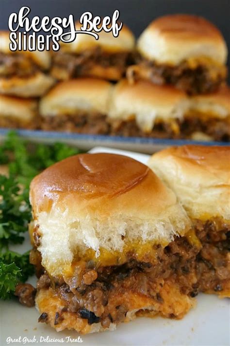 cheesy-beef-sliders-great-grub-delicious-treats image