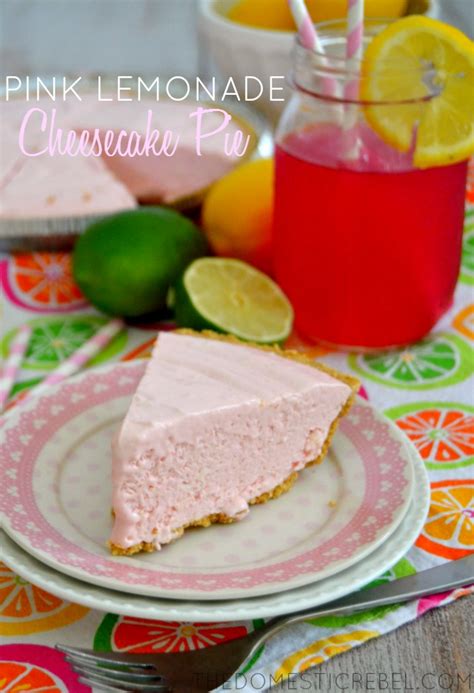 no-bake-pink-lemonade-cheesecake-pie-the image