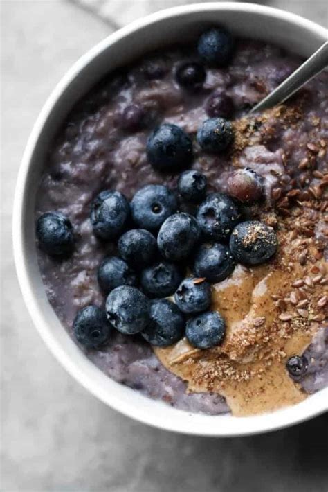 15-minute-blueberry-flax-oatmeal-nourished-by image