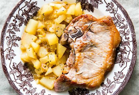 pork-chops-with-ginger-pear-sauce-recipe-simply image