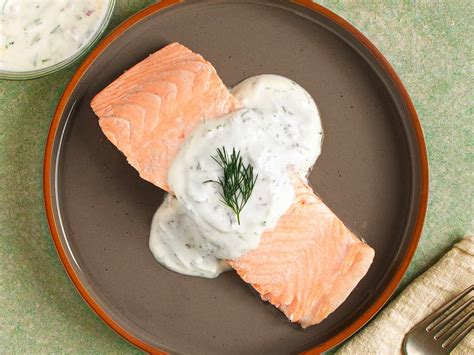 poached-salmon-with-dill-yogurt-sauce image