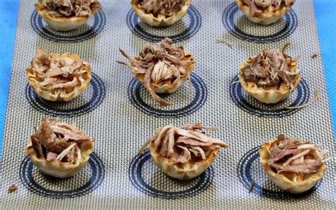 phyllo-cup-appetizers-bbq-pulled-pork-phyllo-cups image
