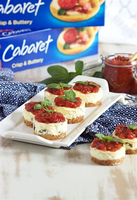 mini-basil-parmesan-cheesecakes-with-tomato-jam image